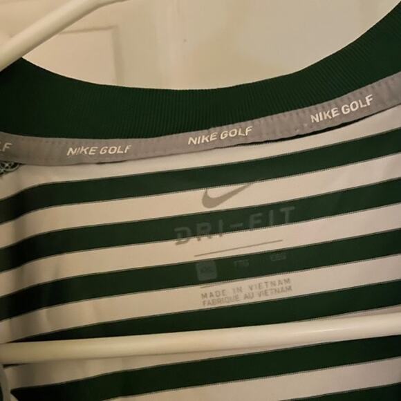 Nike Golf Dri-Fit Golf Polo Shirt Men Size XXL Green and White - Picture 6 of 7